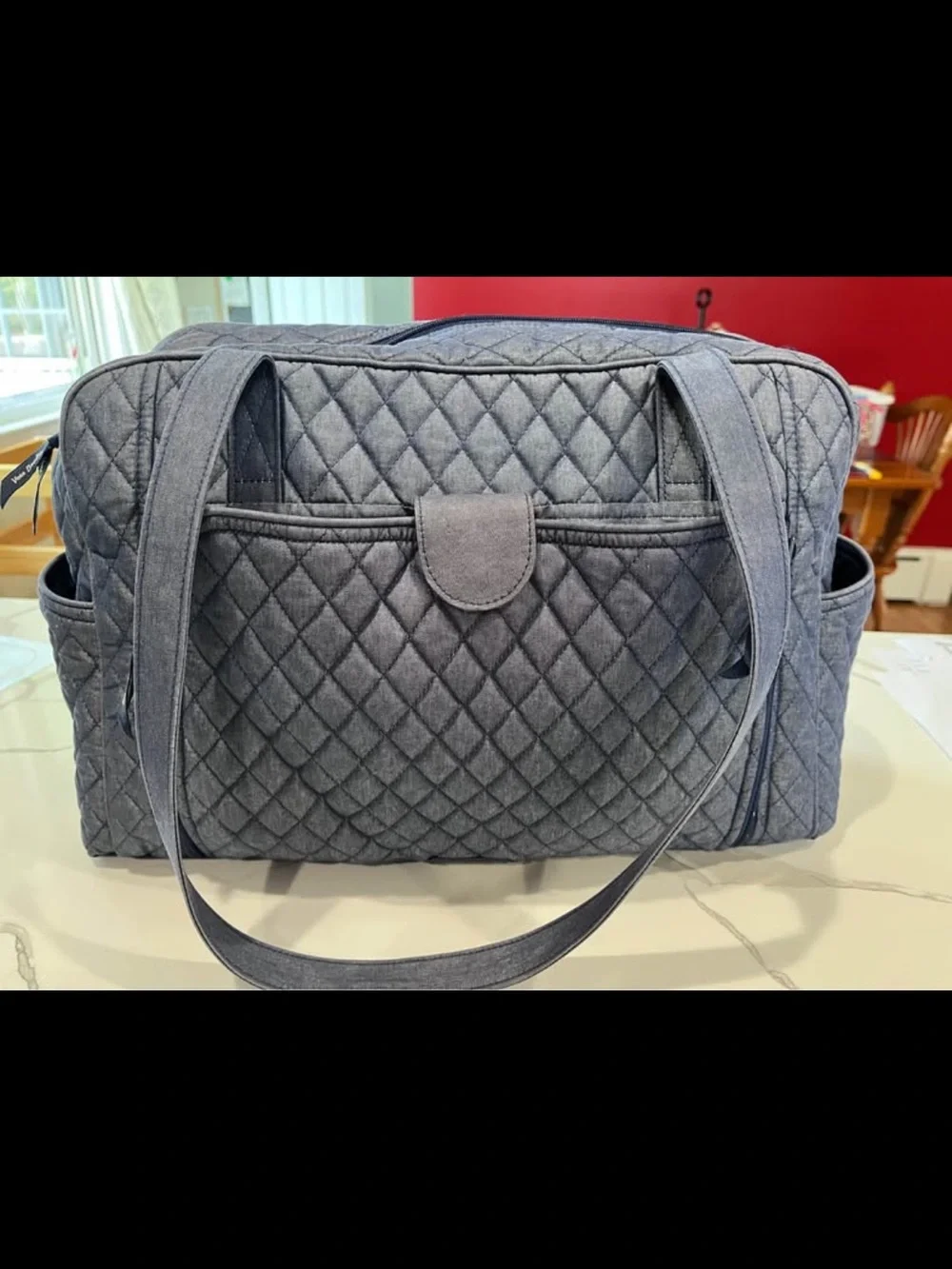 Vera Bradley Quilted Blue Baby Tote